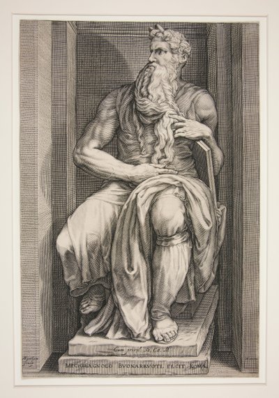 Staty av Moses från Julius II:s gravmonument av Jacob Matham