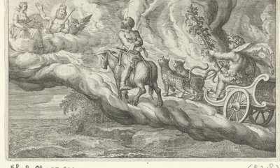 Terugkeer van Vulcan träffade Bacchus av Jacob Matham