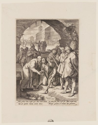 Den förlorade sonens återkomst, från Den förlorade sonens historia av Jacob Matham