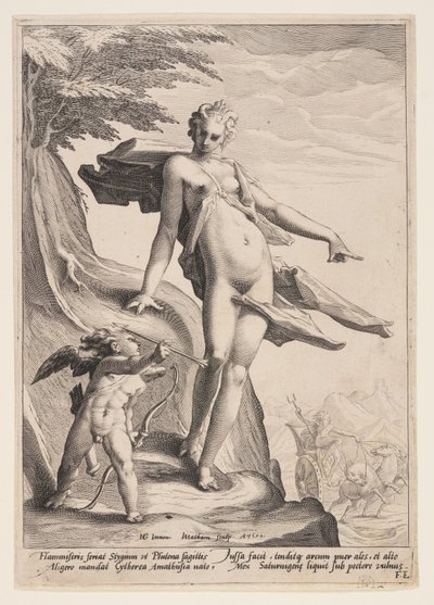 Venus, Amor och Pluto av Jacob Matham