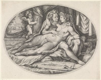 Venus och Adonis av Jacob Matham