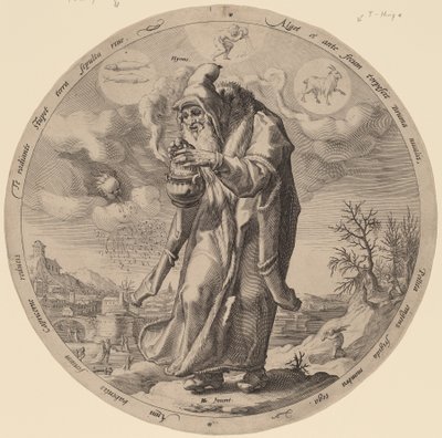 Vinter av Jacob Matham after Hendrik Goltzius