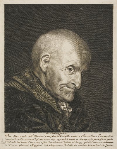 Porträtt av Don Emanuel Desvalls av Jacob Matthias Schmutzer