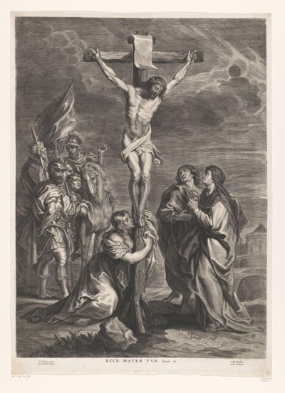 Kristus på korset Ecce mater tua (titel på objekt) av Jacob Neefs