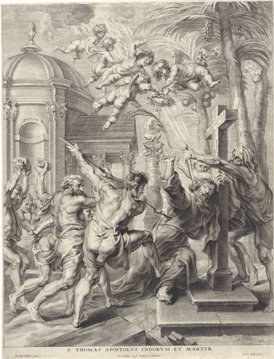 Marteldood van de apostel Tomas St Thomas Apostel av indianerna och martyren (titel på objektet) av Jacob Neefs