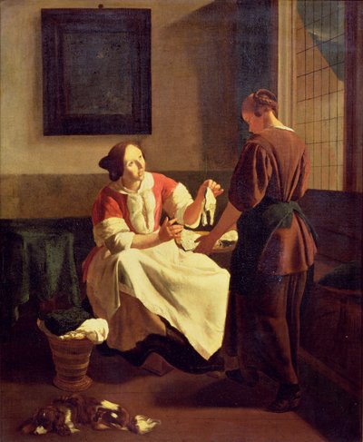 Fiskförsäljaren (olja på duk) av Jacob Ochtervelt