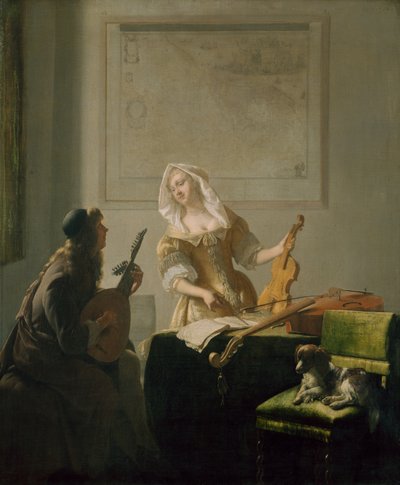 Musiklektionen av Jacob Ochtervelt
