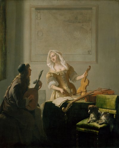 Musiklektionen, 1671. av Jacob Lucasz Ochtervelt