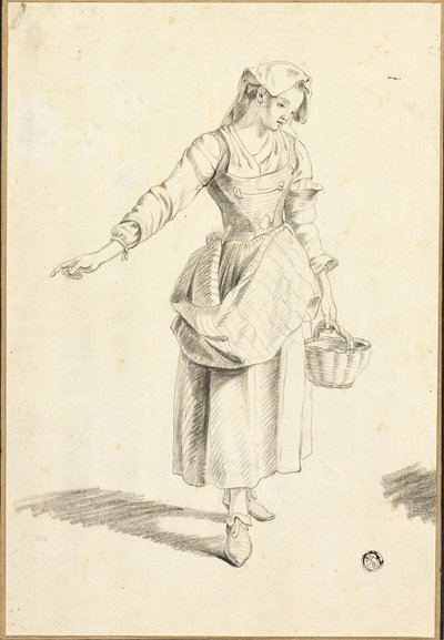 Italiensk bondflicka av Jacob Philipp Hackert