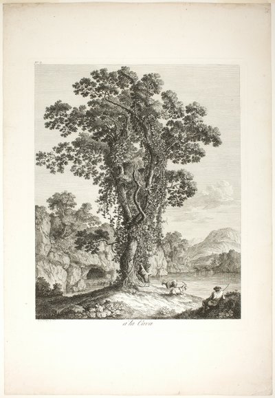 Nära la Cava, från Suite IV Views Drawn in the Kingdom of Neapel av Jacob Philipp Hackert