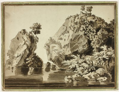 Stenar och vatten av Jacob Philipp Hackert