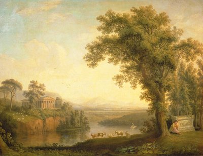 Antikt landskap med Phaetons grav, 1785 av Jacob Philippe Hackert