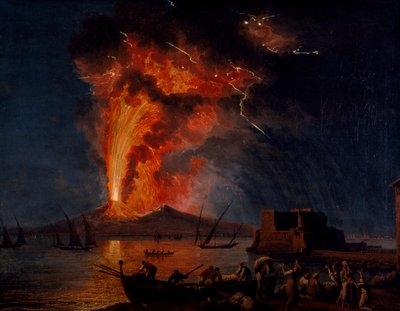Vesuvius utbrott av Jacob Philippe Hackert