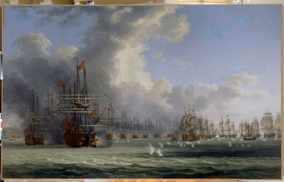 Slaget vid Chesma (Turkiet). Början av striderna den 5 juli 1770 (Slaget vid Chesma. Början av kampen den 5 juli 1770). Efter Orlovs revolt (1769) och föregångaren till det grekiska frihetskriget (1821-1829), utkämpade den ryska flottan av Jacob Philippe Hackert