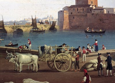 Utsikt över hamnen i Trani, av Philippe Hackert (1737-1807) av Jacob Philippe Hackert