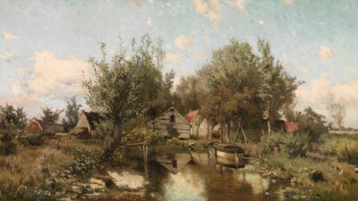 Landskap nära Waasmunster (olja på duk) av Jacob Rosseels