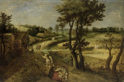 Landskap med majsfält av Jacob Savery (II) (attributed to)