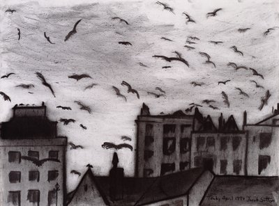 Tenby, 1994 (kol på papper) av Jacob Sutton
