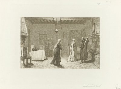 Figurer i en inre kammare i ett slott av Jacob Taanman