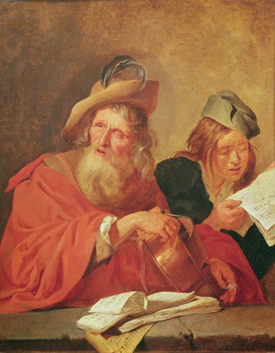 Hurdy-Gurdy-spelaren, 1678 av Jacob Toorenvliet