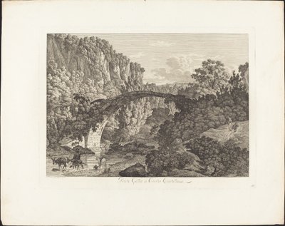 Celio-bron i Cività Castellana av Jacob Wilhelm Mechau