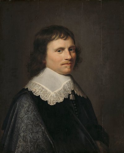 Porträtt av en man, som tros vara Salomon van Schoonhoven (1617-1653), lordlöjtnant av Putten av Jacob Willemsz. Delff (II)