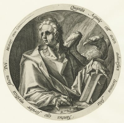Evangelisten Johannes De fyra evangelisterna (serietitel) av Jacob de Gheyn (II) (attributed to)