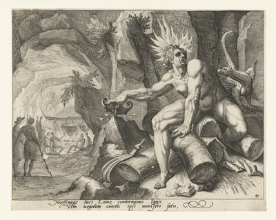 Eldelementet Ignis (titel på objekt) De fyra elementen (serietitel) av Jacob de Gheyn (II) (attributed to)