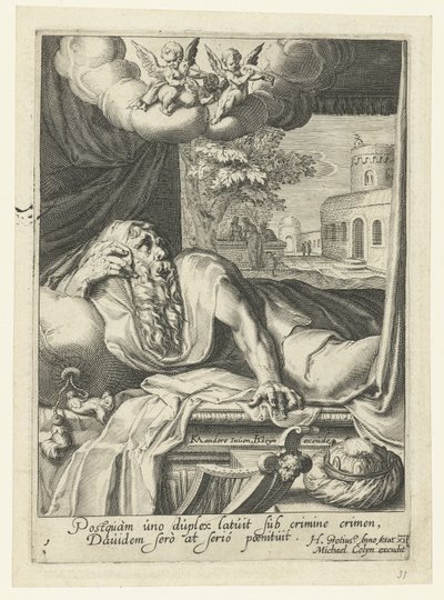 David som en ångerfull syndare Åtta ångerfulla syndare från Gamla och Nya testamentet (serietitel) av Jacob de Gheyn (II) (workshop of)