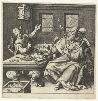 Pengavägarna och döden av Jacob de Gheyn (II) (workshop of)