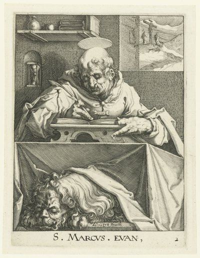 Evangelisten Mark De fyra evangelisterna (serietitel) av Jacob de Gheyn (II) (workshop of)