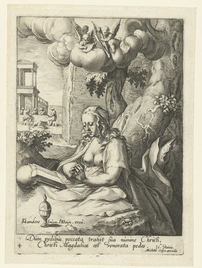 Maria Magdalena som en ångerfull syndare Åtta ångerfulla syndare från Gamla och Nya testamentet (serietitel) av Jacob de Gheyn (II) (workshop of)