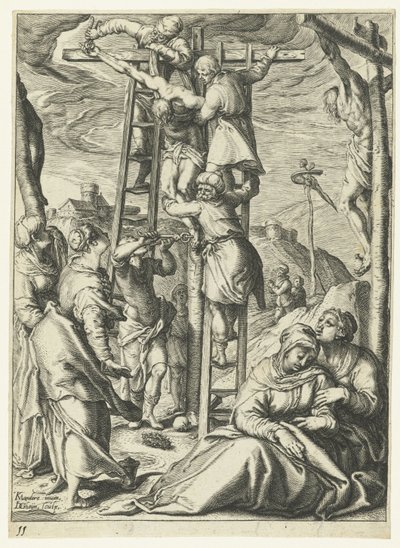 Nedstigningen från korset Passion of Christ (serietitel) av Jacob de Gheyn (II)