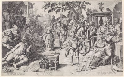 Den förlorade sonen slösar bort sina pengar av Jacob de Gheyn (II)