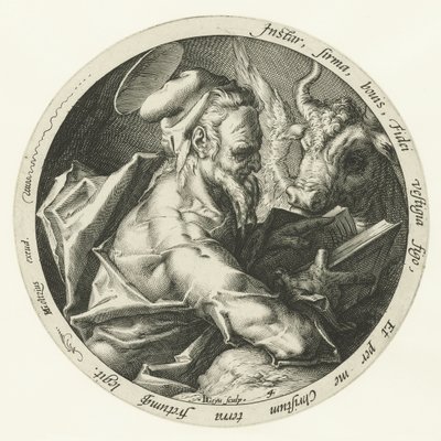 Evangelisten Lukas De fyra evangelisterna (serietitel) av Jacob de Gheyn (II)