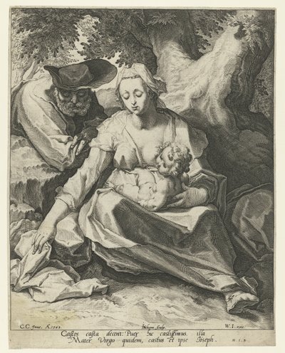 Vila på flykten till Egypten av Jacob de Gheyn (II)