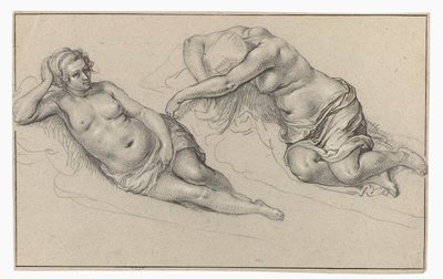 Två studier av en naken kvinna av Jacob de Gheyn (II)