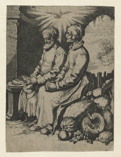 Gamla par som ber sinnesfrid paer av Jacob de Gheyn (III) (attributed to)