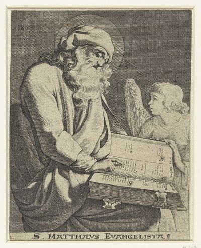 Evangelist Mattheüs S. Matthaeus Evangelista (titel på objekt) av Jacob de Gheyn (III)