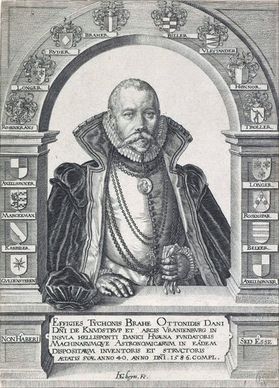 Porträtt av Tycho Brahe 1546 - 1601, pub. 1586. av Jacob de Gheyn