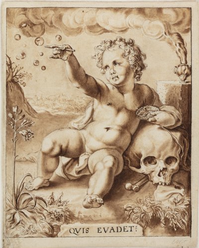 Allegori om förgänglighet. Homo Bulla av Jacob de Wit