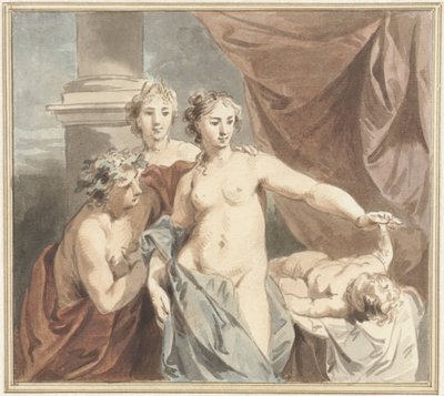 Ceres, Venus, Bacchus och sovande Amor av Jacob de Wit