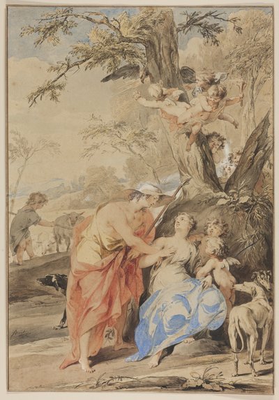 Jupiter och Mnemosyne, 1733 av Jacob de Wit