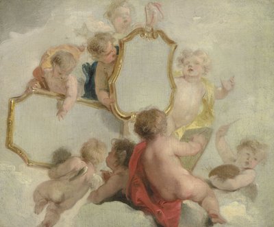 Putti med speglar av Jacob de Wit