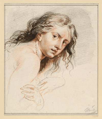Delstudie till en Susanna, huvud och händer av Jacob de Wit