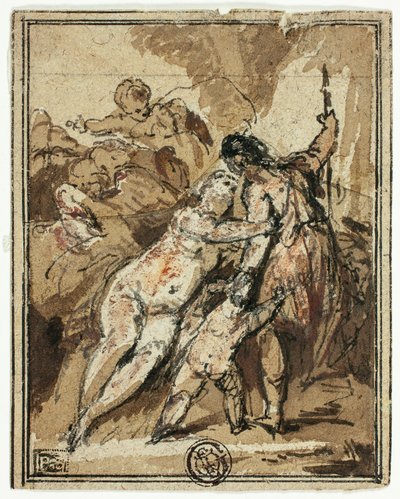 Venus försöker behålla Adonis av Jacob de Wit