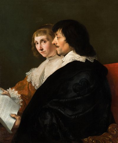 Dubbelporträtt av Constantijn Huygens (1596-1687) och Suzanna van Baerle (1599-1637) av Jacob van Campen