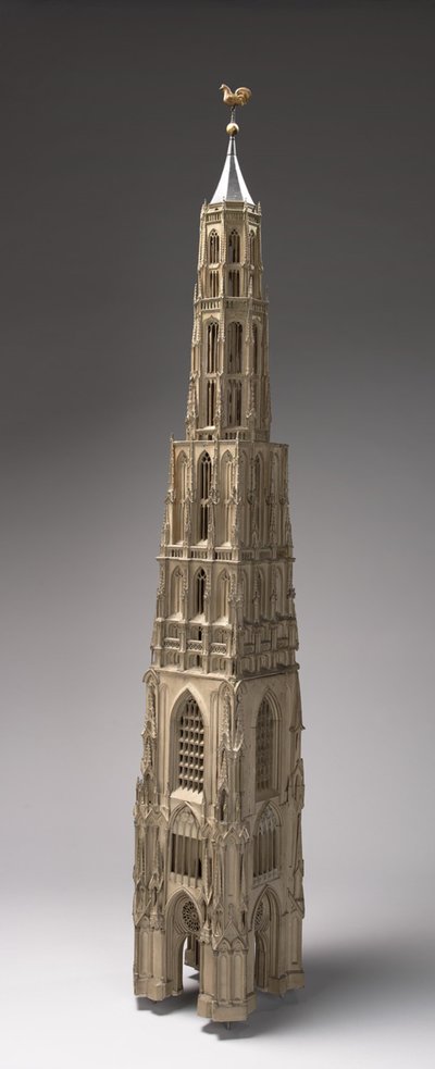 Modell av det ofullbordade tornet på Nieuwe Kerk av Jacob van Campen
