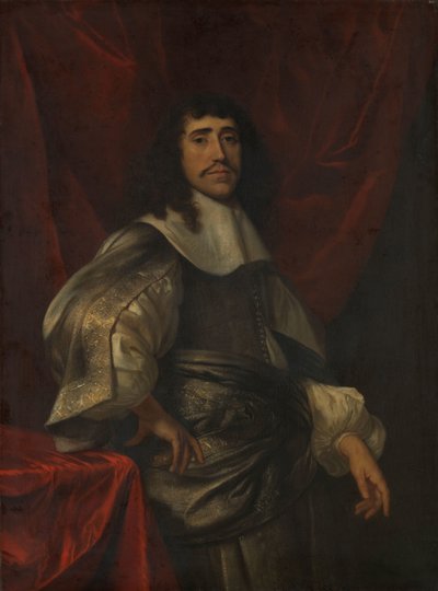 Porträtt av en man, tros vara Christoffel van Gangelt, andra make till Lucretia Boudaen av Jacob van Loo (attributed to)
