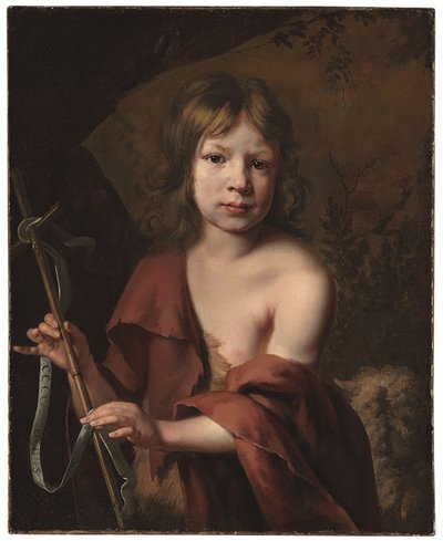Porträtt av en pojke som Johannes Döparen (olja på duk) av Jacob van Oost